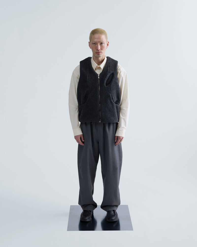 E-TV26 Sherpa Fleece Vest – Grey